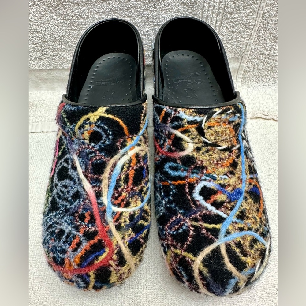 Dansko Professional Wool Clogs in Confetti color